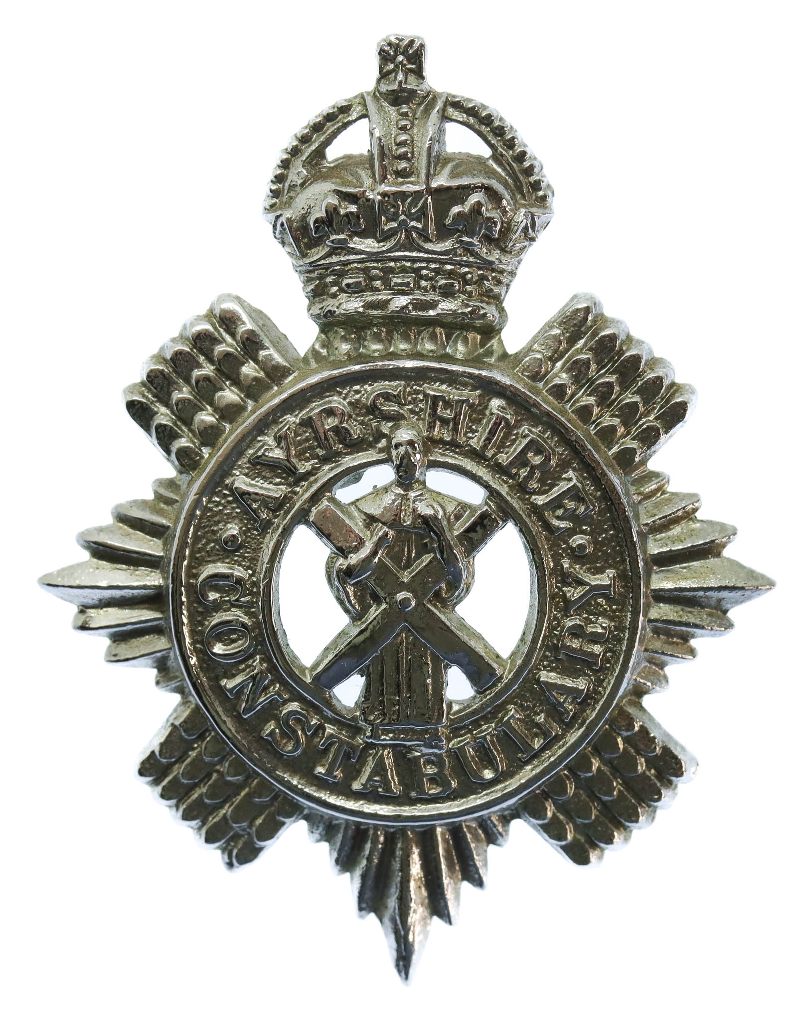 Ayrshire Constabulary Cap Badge - King's Crown