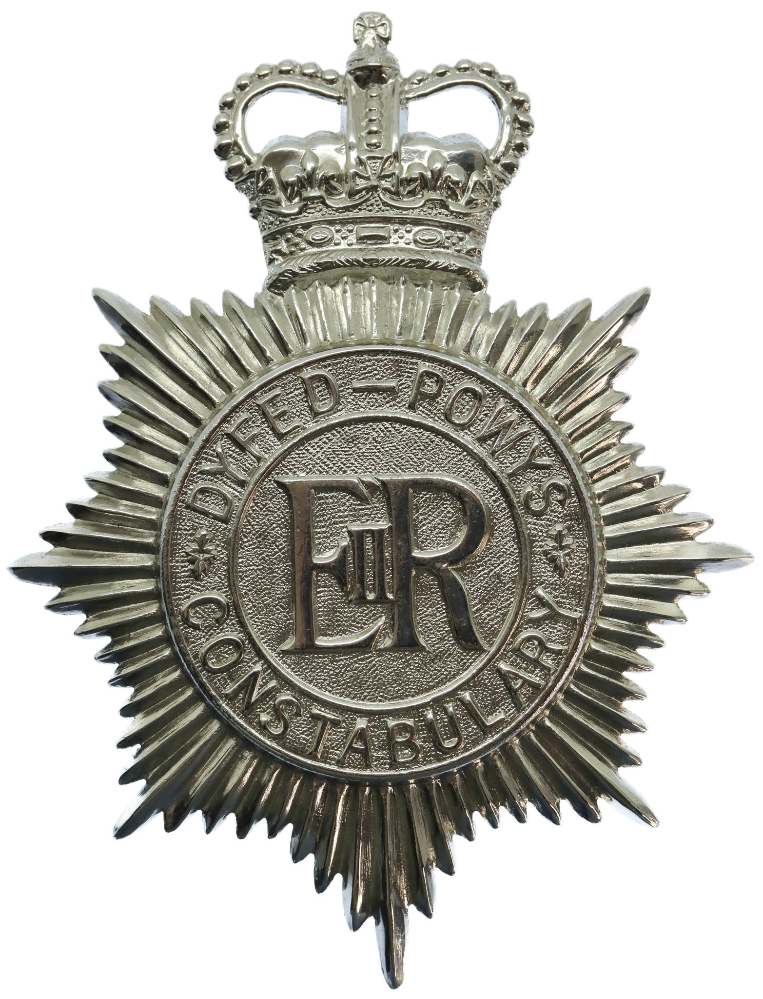Dyfed-Powys Constabulary Helmet Plate - Queen's Crown