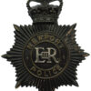 Newport Police Black Helmet Plate - Queen's Crown