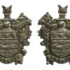 Pair of Blackpool Police Coat of  Arms Collar Badges