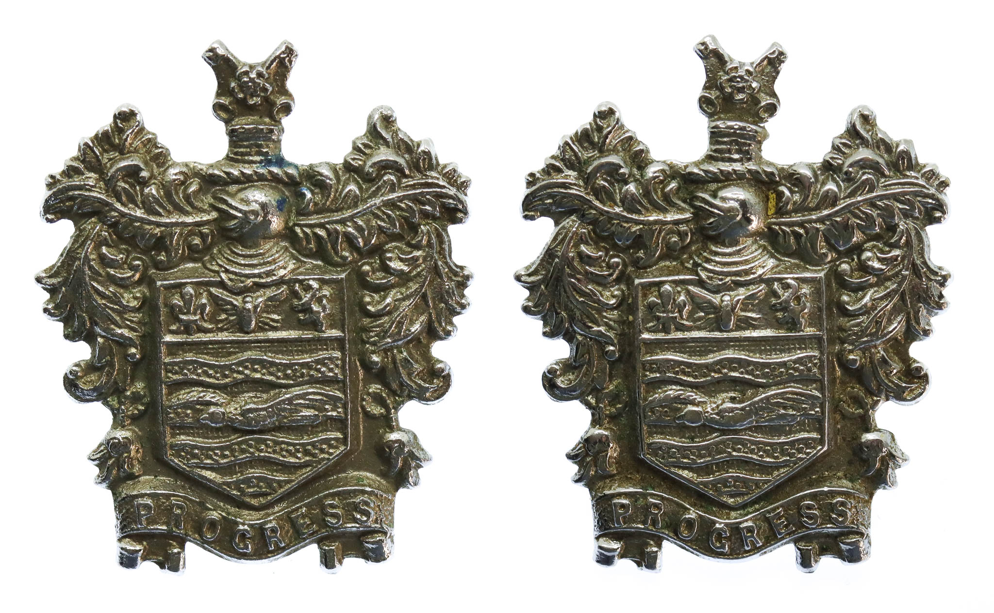 Pair of Blackpool Police Coat of  Arms Collar Badges