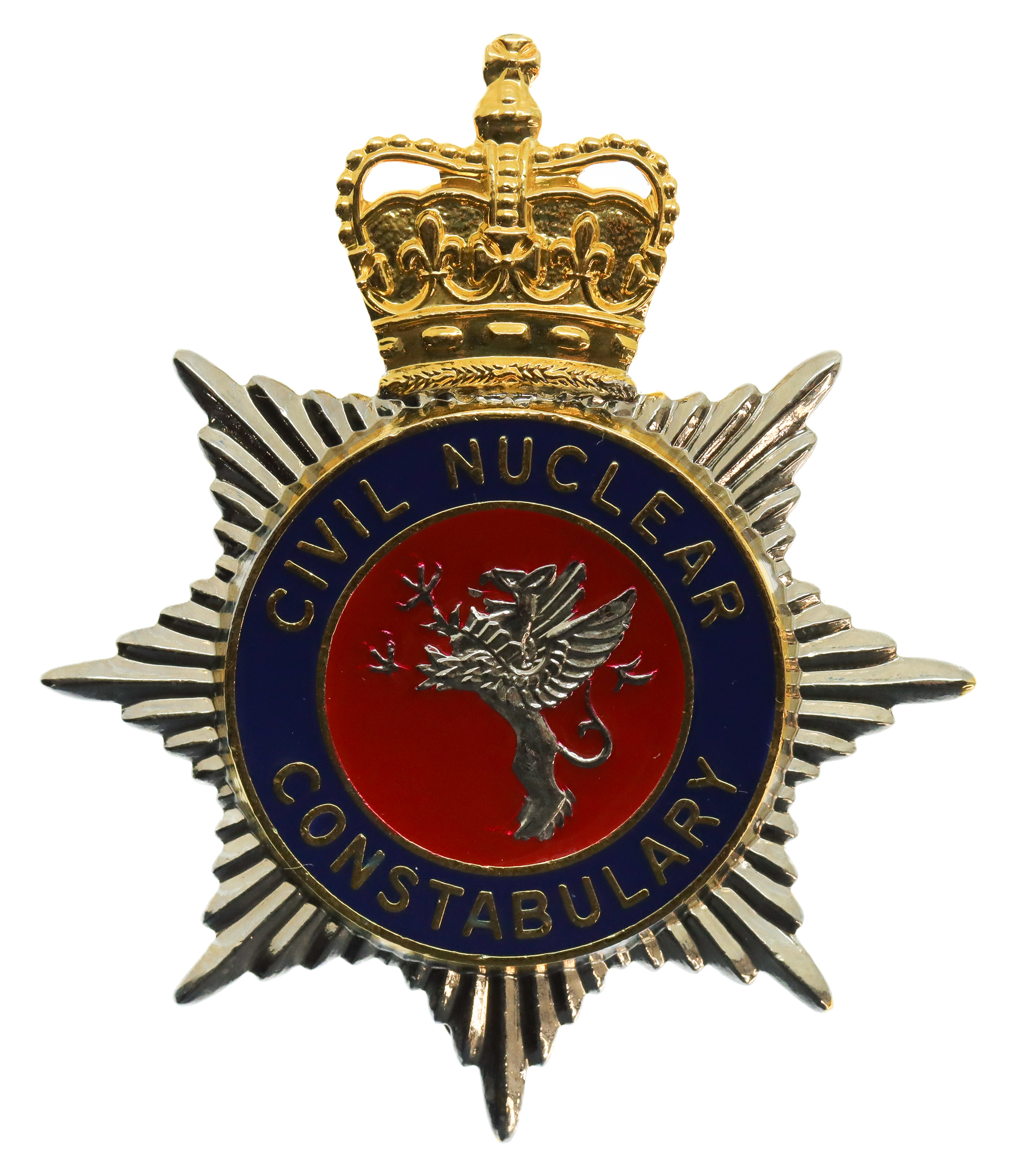Civil Nuclear Constabulary Enamelled Cap Badge - Queen's Crown