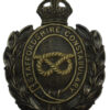 Staffordshire Constabulary Black Wreath Helmet Plate - King's Crown