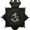 Kent Constabulary Black Helmet Plate - King's Crown