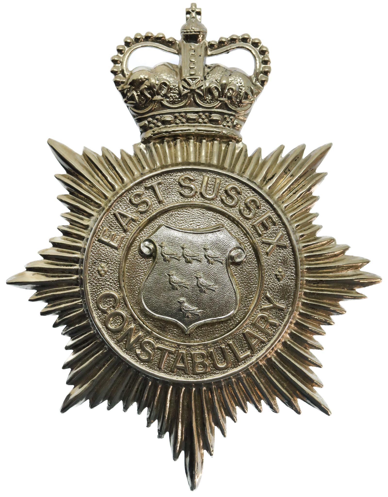 East Sussex Constabulary Helmet Plate - Queen's Crown