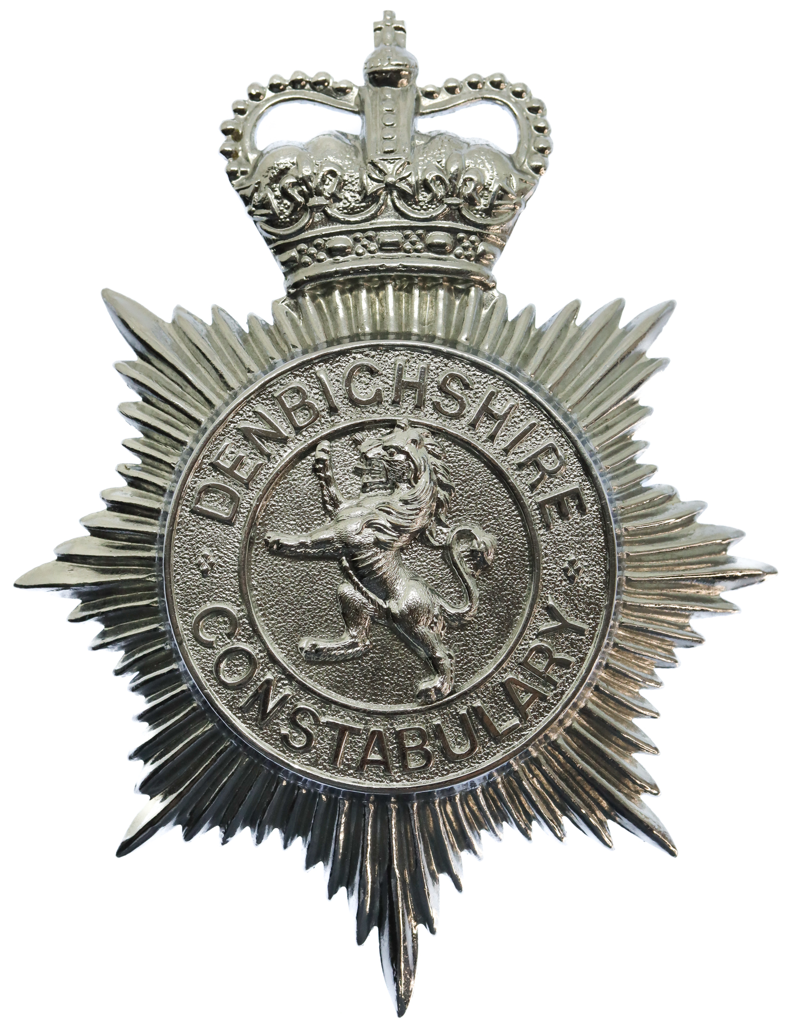 Denbighshire Constabulary Helmet Plate - Queen's Crown