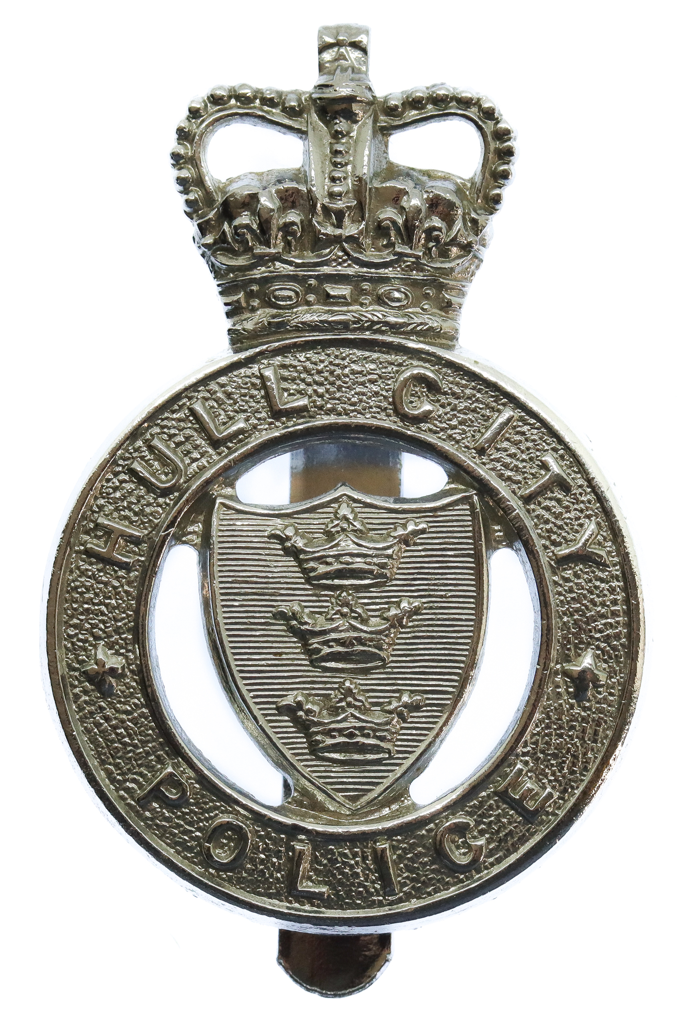 Hull City Police Cap Badge - Queen's Crown