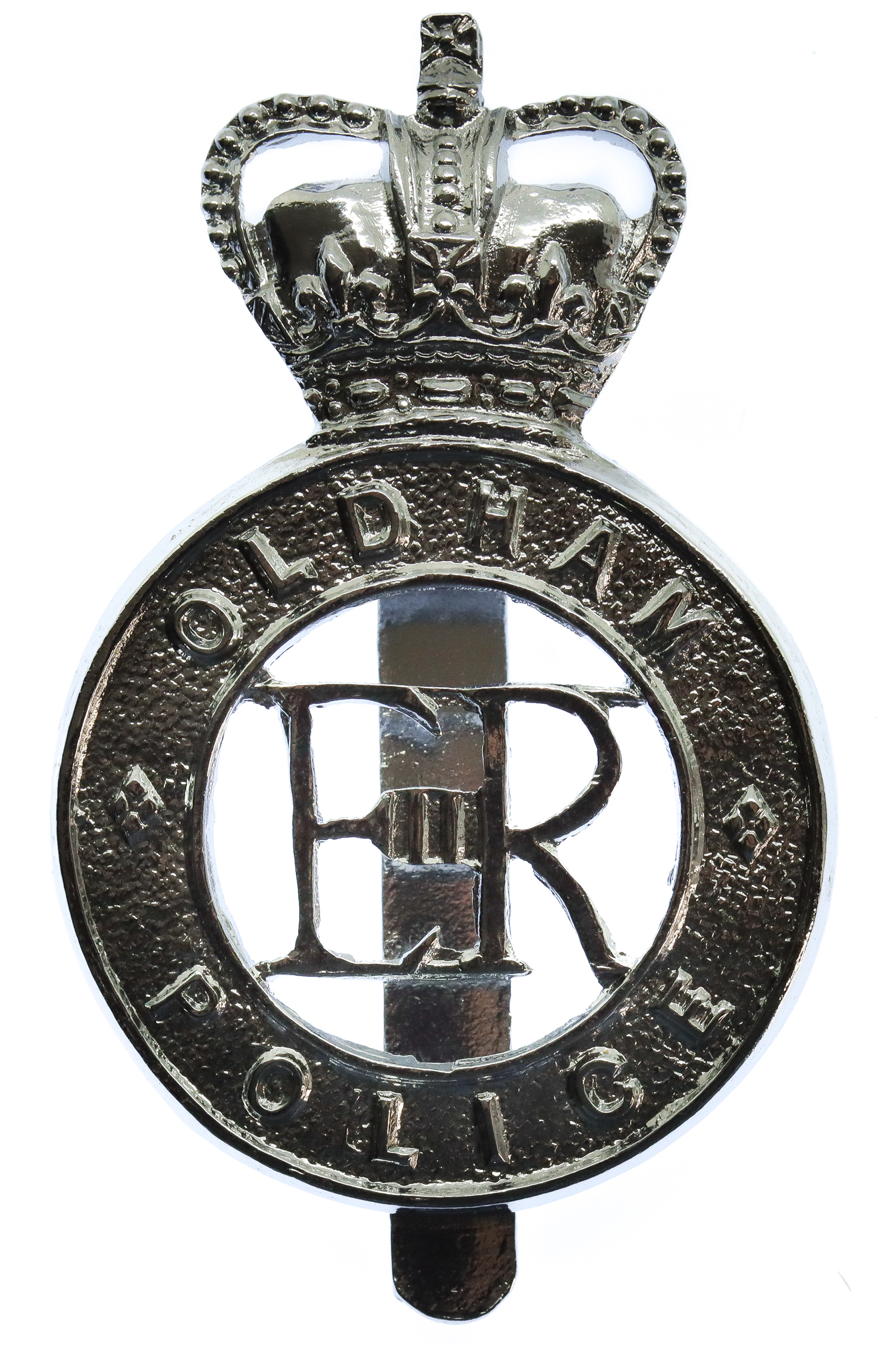 Oldham Borough Police Cap Badge - Queen's Crown
