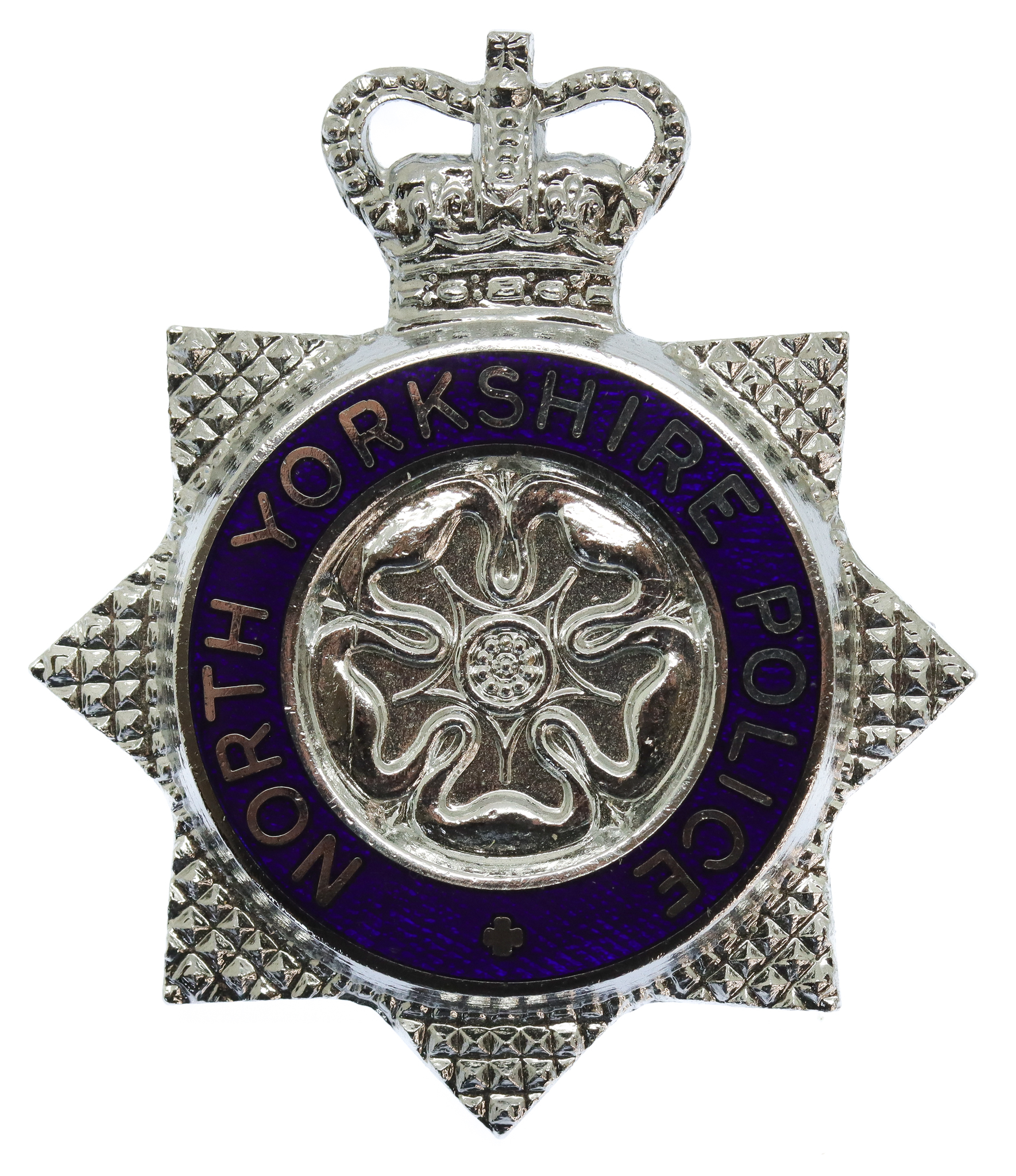 North Yorkshire Police Senior Officer's Enamelled Cap Badge - Queen's Crown