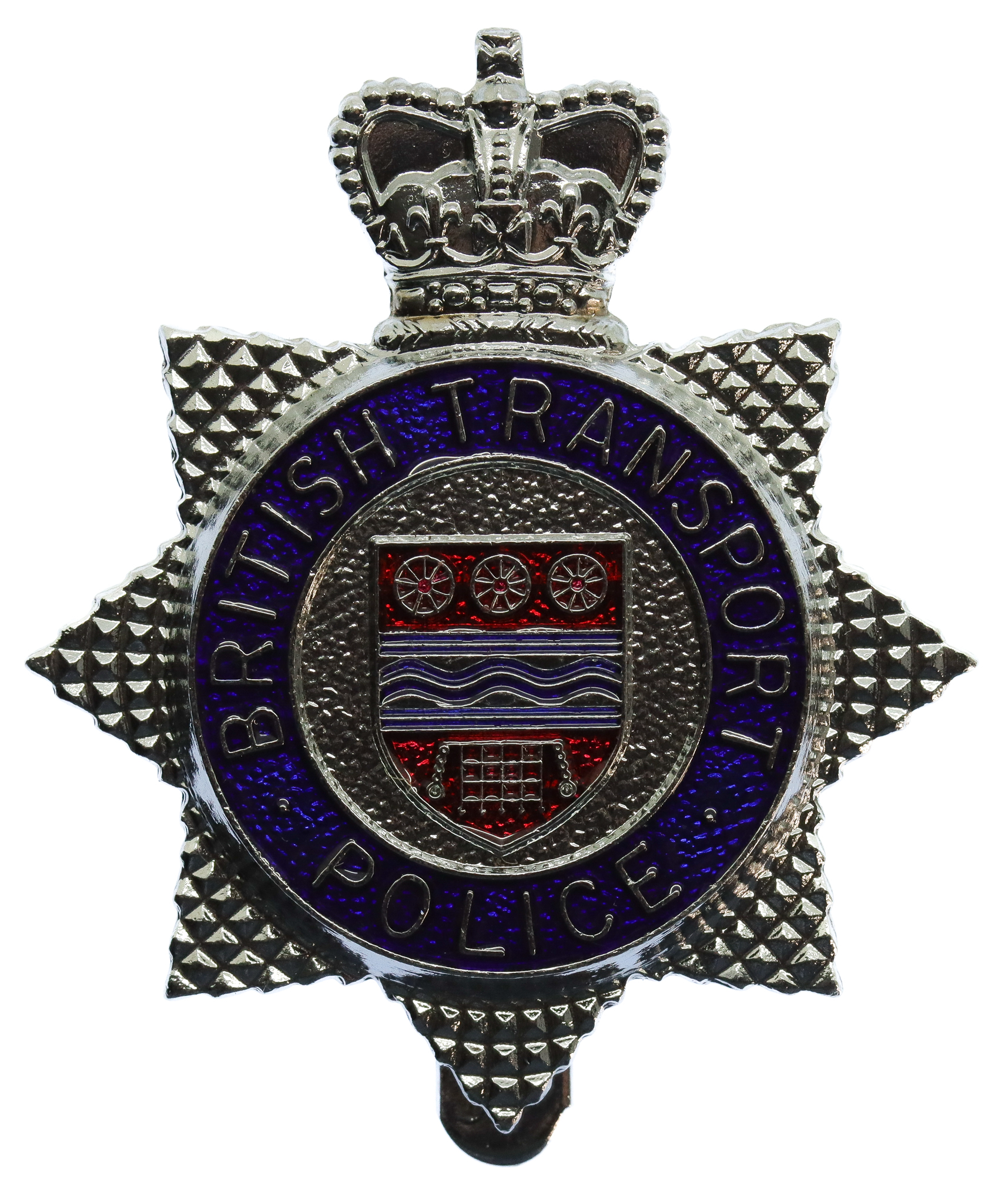 British Transport Police (B.T.P.) Enamelled Cap Badge - Queen's Crown
