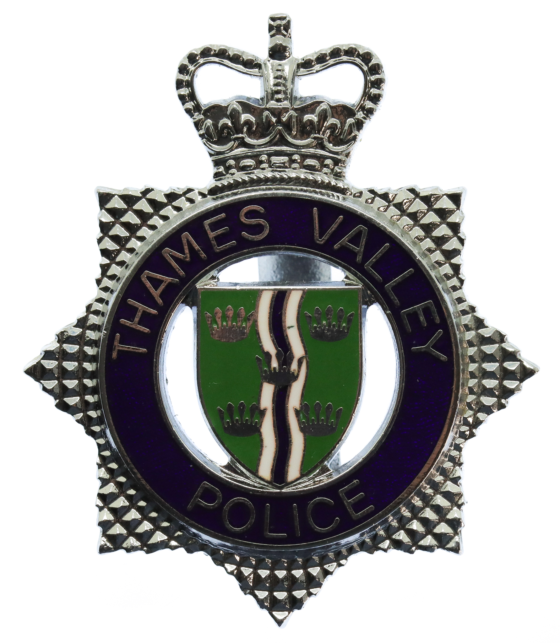 Thames Valley Police Enamelled Cap Badge - Queen's Crown
