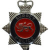Surrey Police Enamelled Star Cap Badge - Queen's Crown