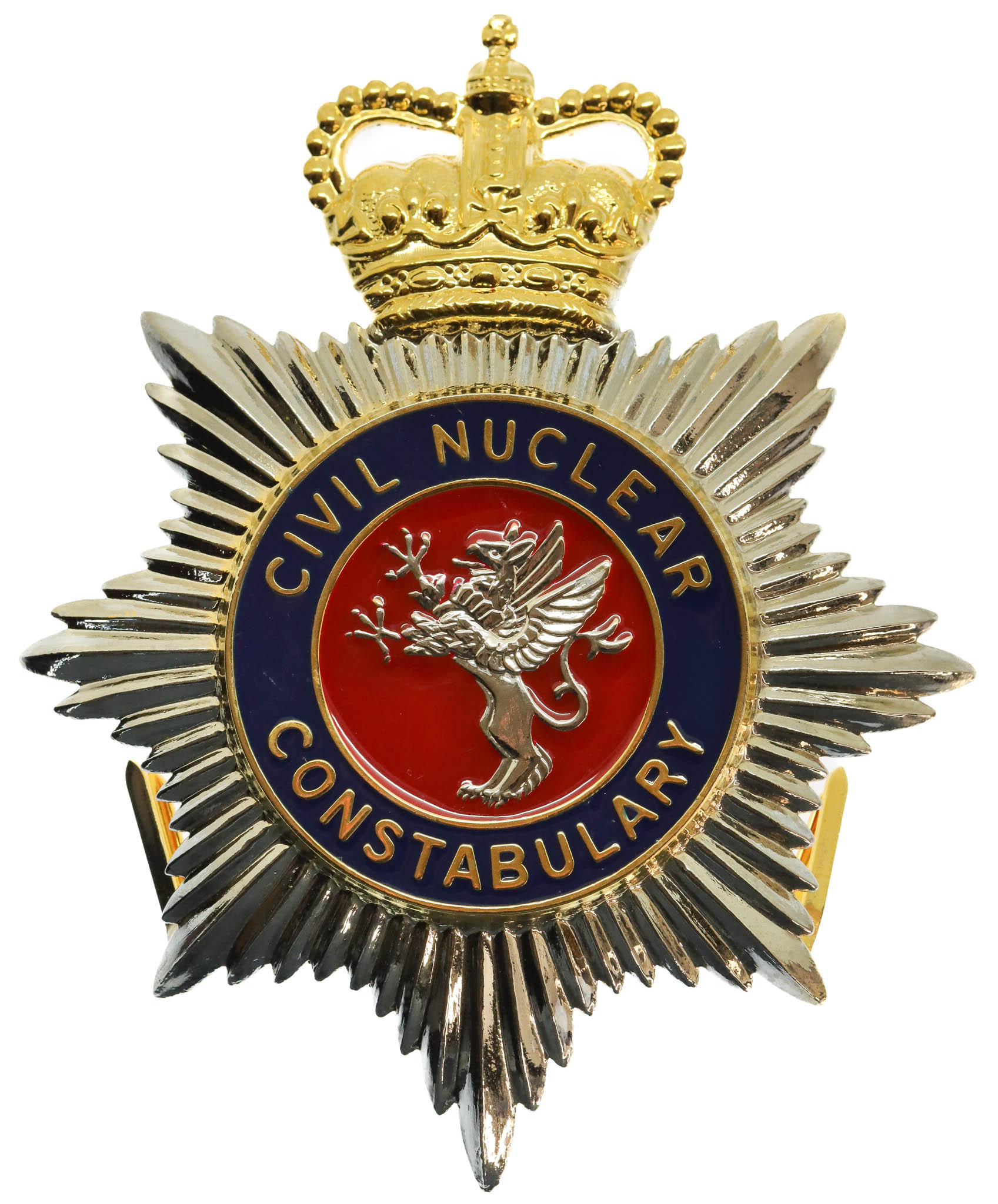 Civil Nuclear Constabulary Enamelled Helmet Plate - Queen's Crown