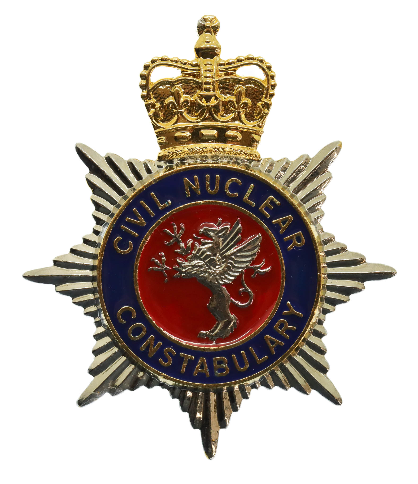 Civil Nuclear Constabulary Enamelled Cap Badge - Queen's Crown