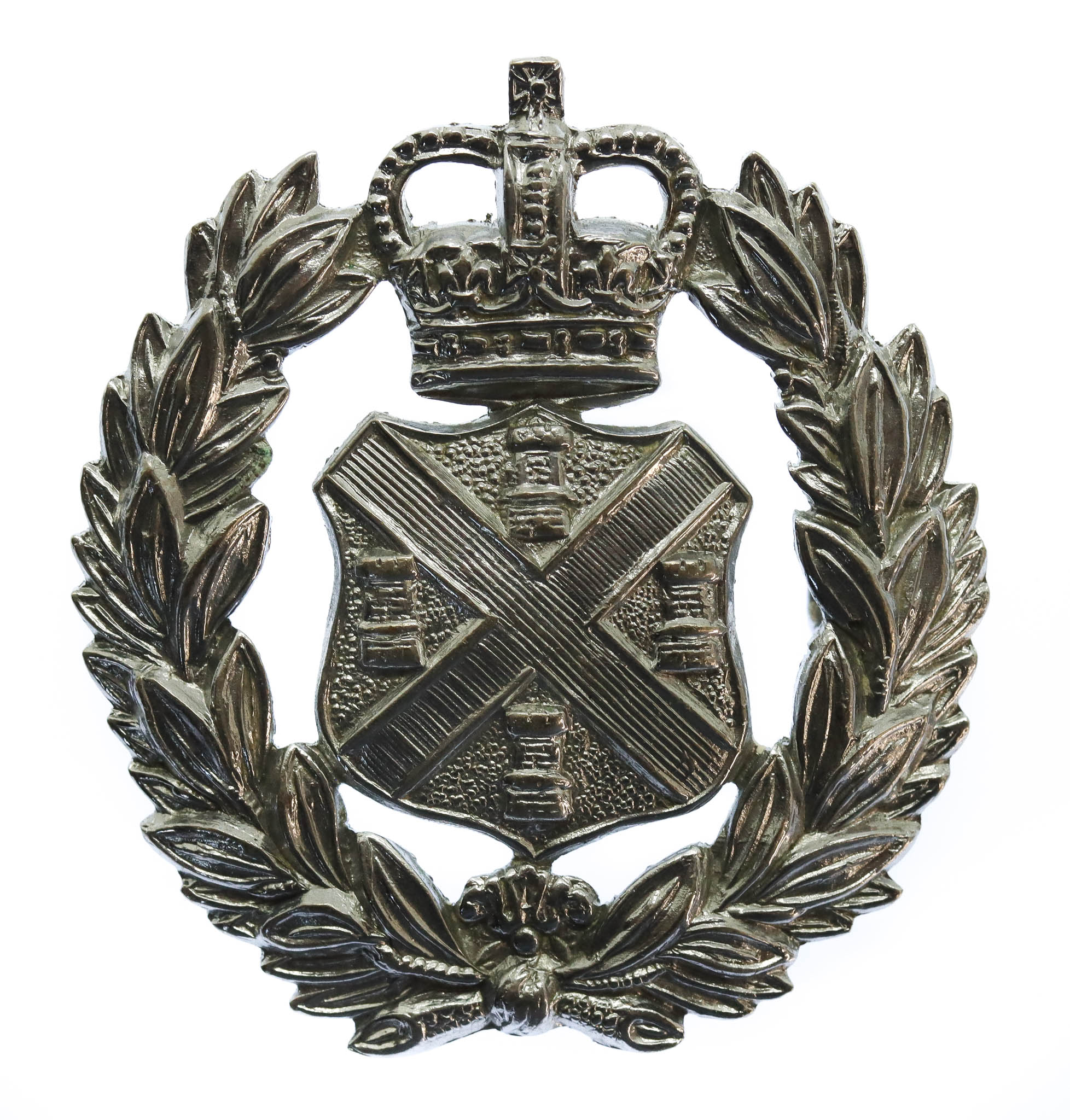 Plymouth City Police Wreath Cap Badge - Queen's Crown