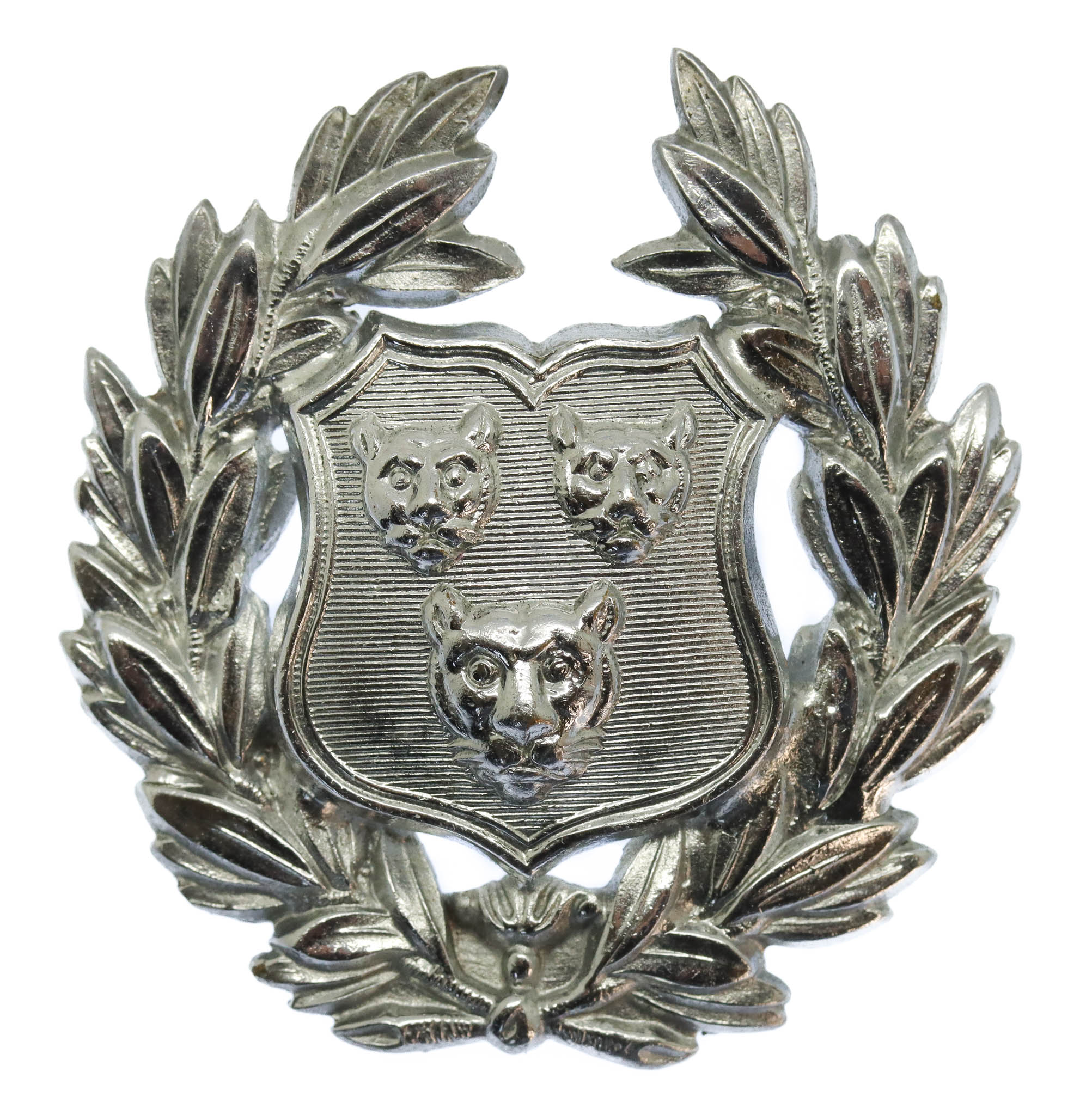 Shrewsbury Borough Police Coat of Arms Wreath Cap Badge