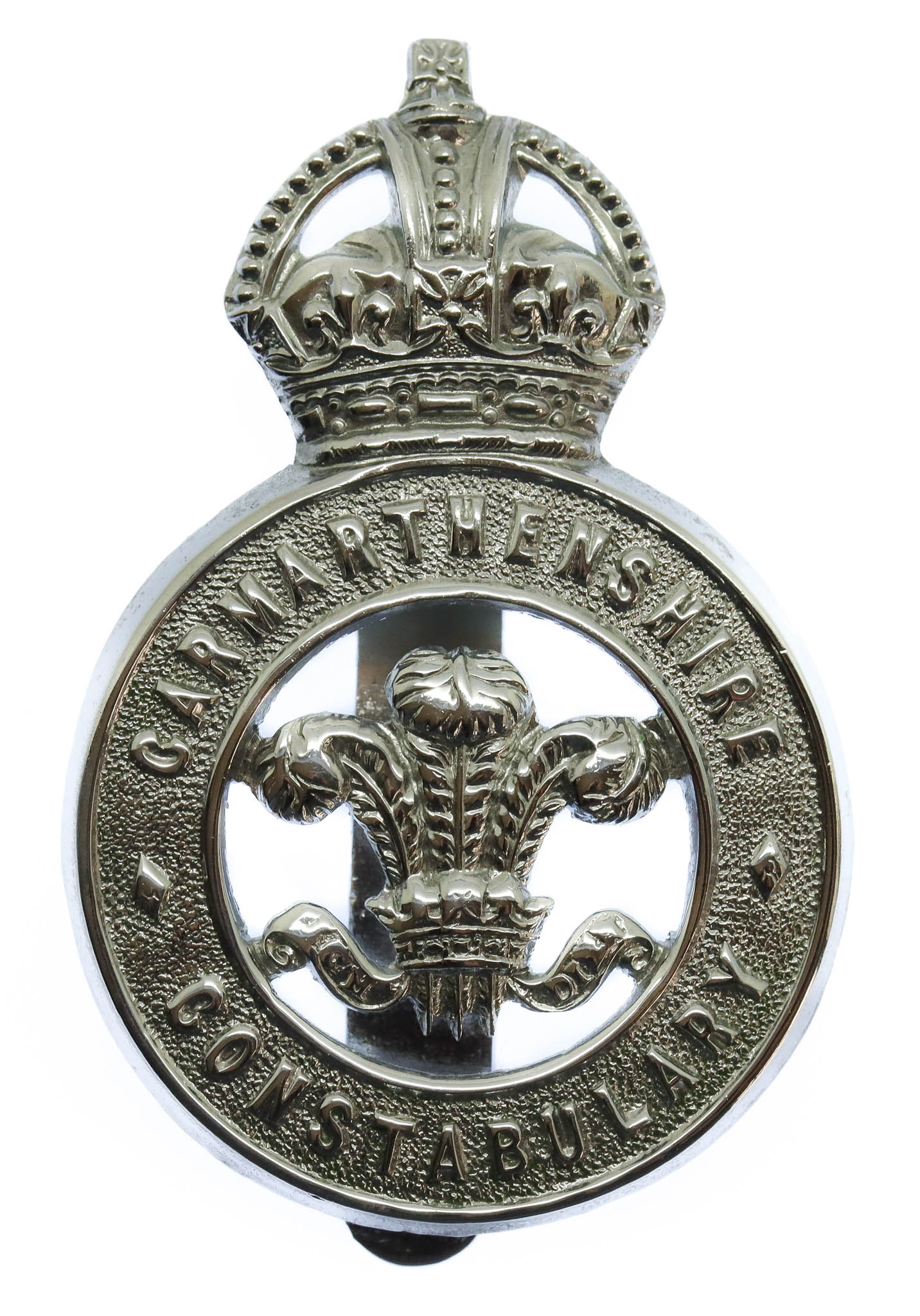 Carmarthenshire Constabulary Cap Badge - King's Crown