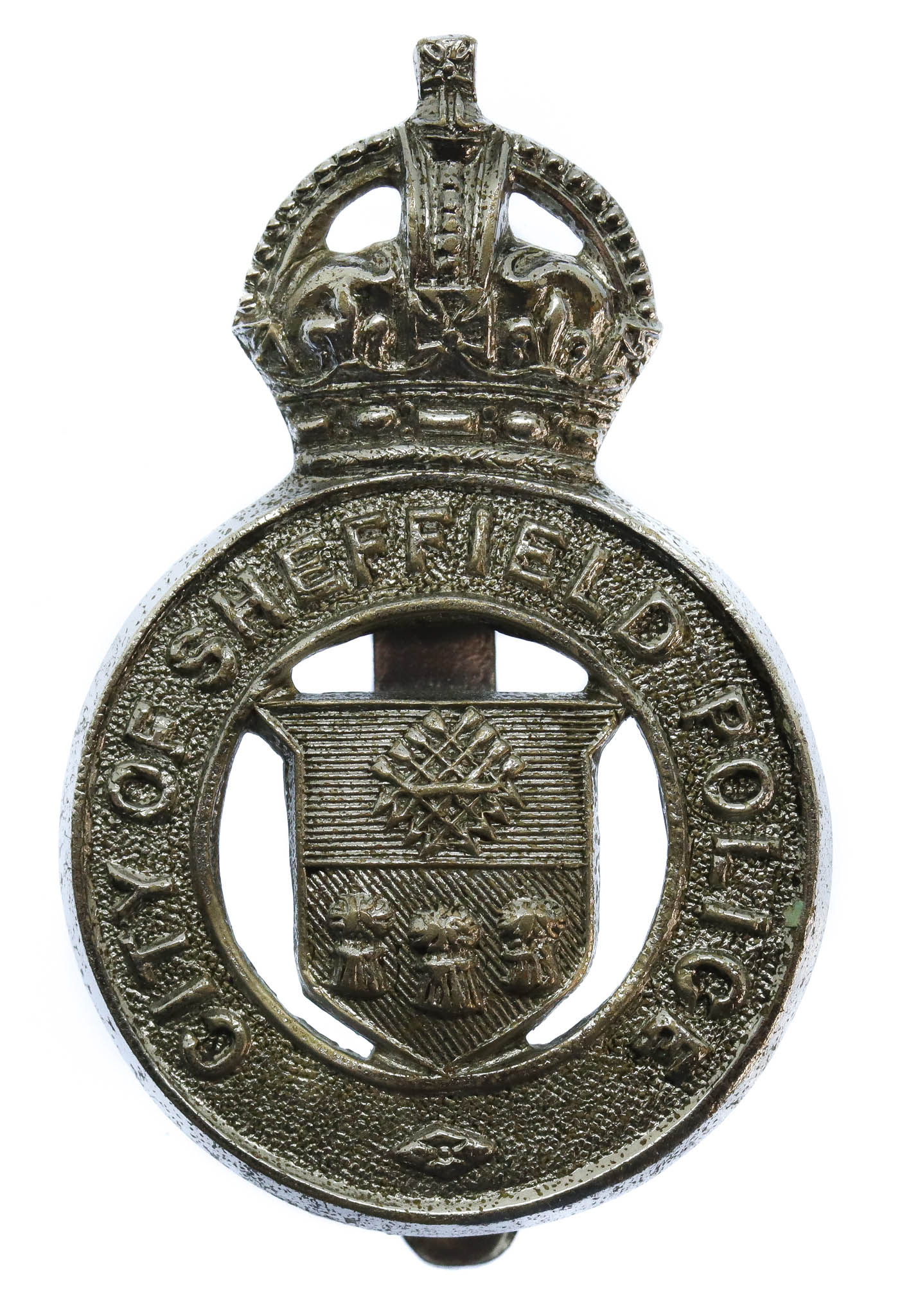 Sheffield City Police Cap Badge - King's Crown