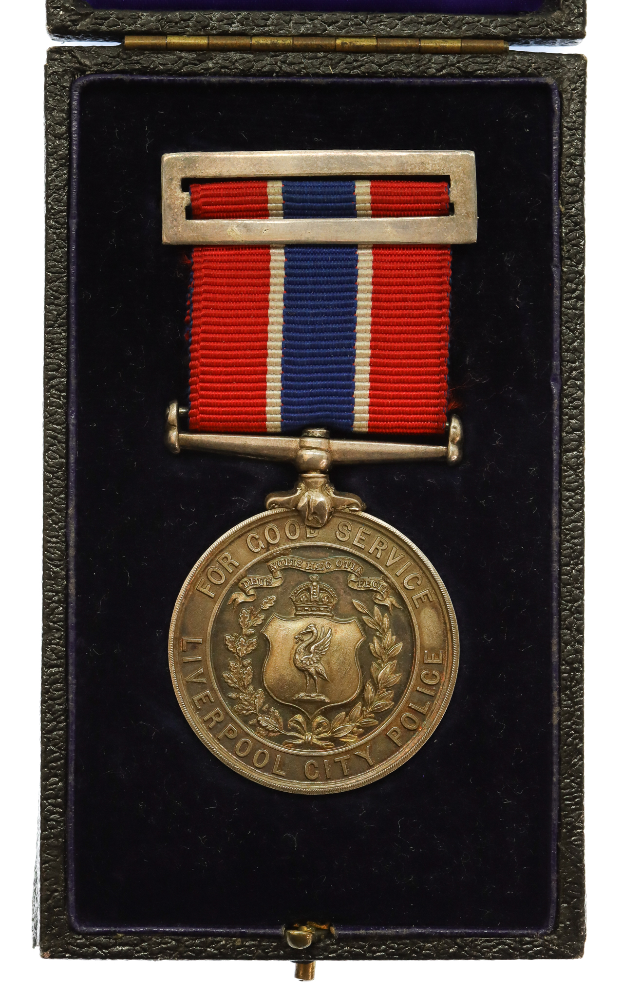 Liverpool City Police Good Service Medal (Silver) Presented by the Watch Committee, 10th March 1938 - Constable Walter Edwin Marlow