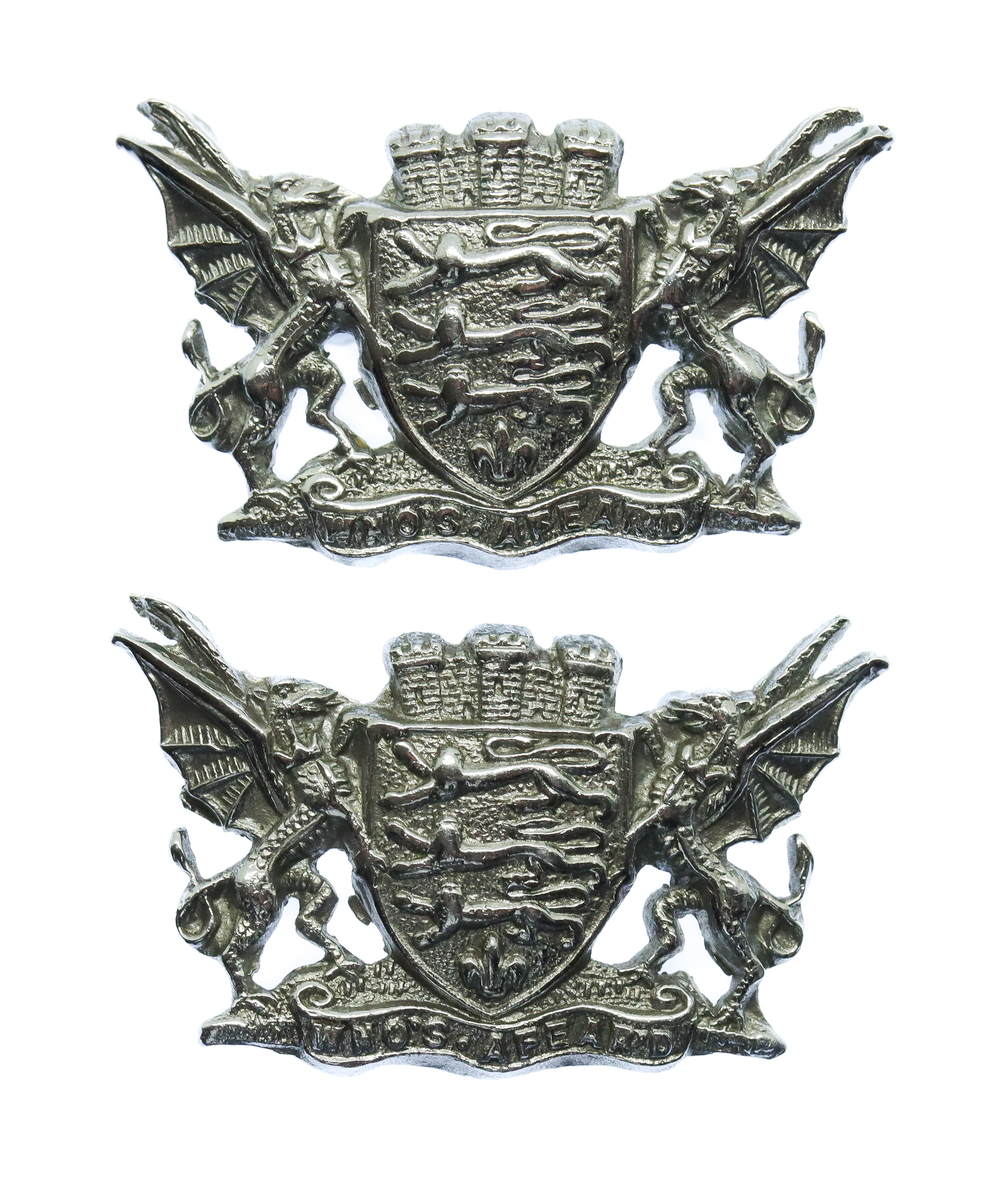 Pair of Dorset Constabulary Collar Badges