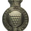 Cornwall Constabulary White Metal Helmet Plate - King's Crown