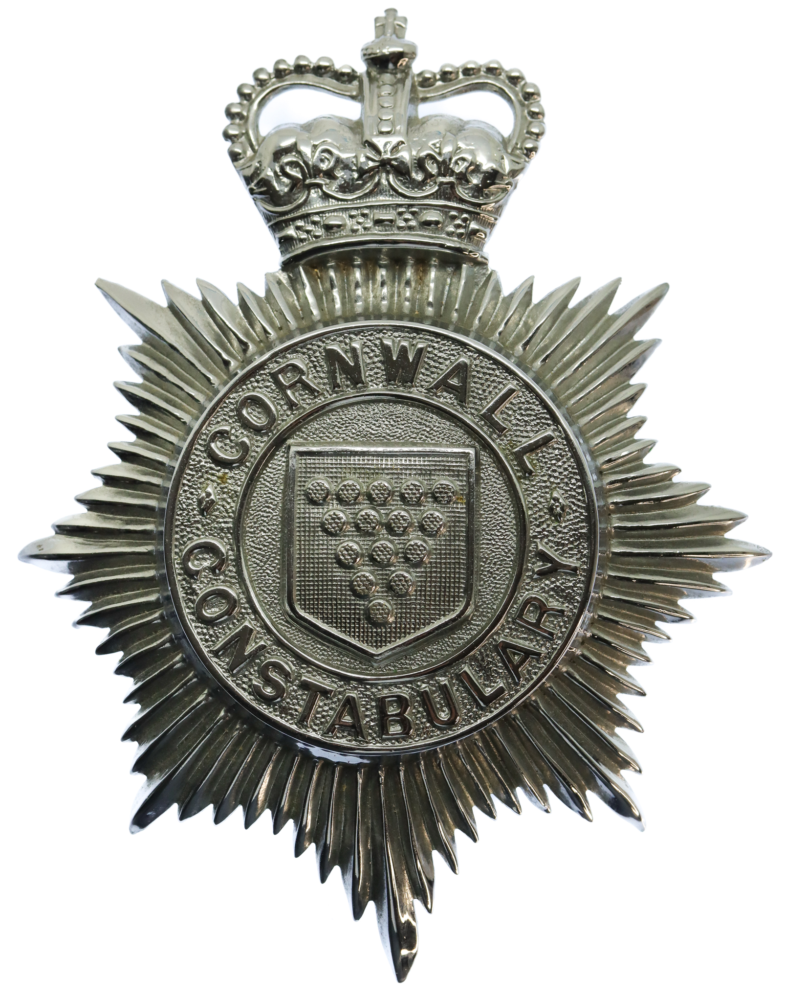 Cornwall Constabulary Helmet Plate - Queen's Crown