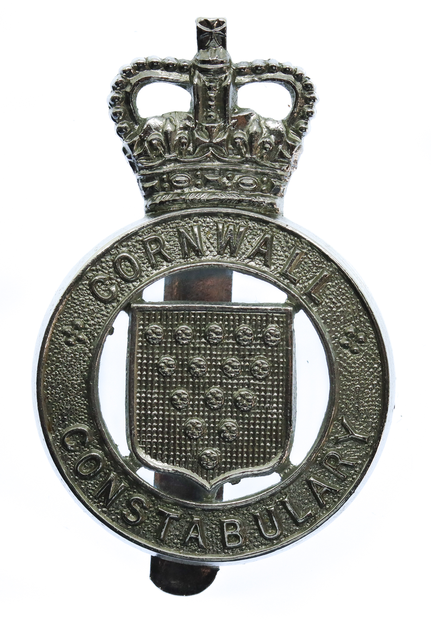 Cornwall Constabulary Cap Badge - Queen's Crown