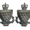 Pair of Cornwall Constabulary Collar Badges - Queen's Crown