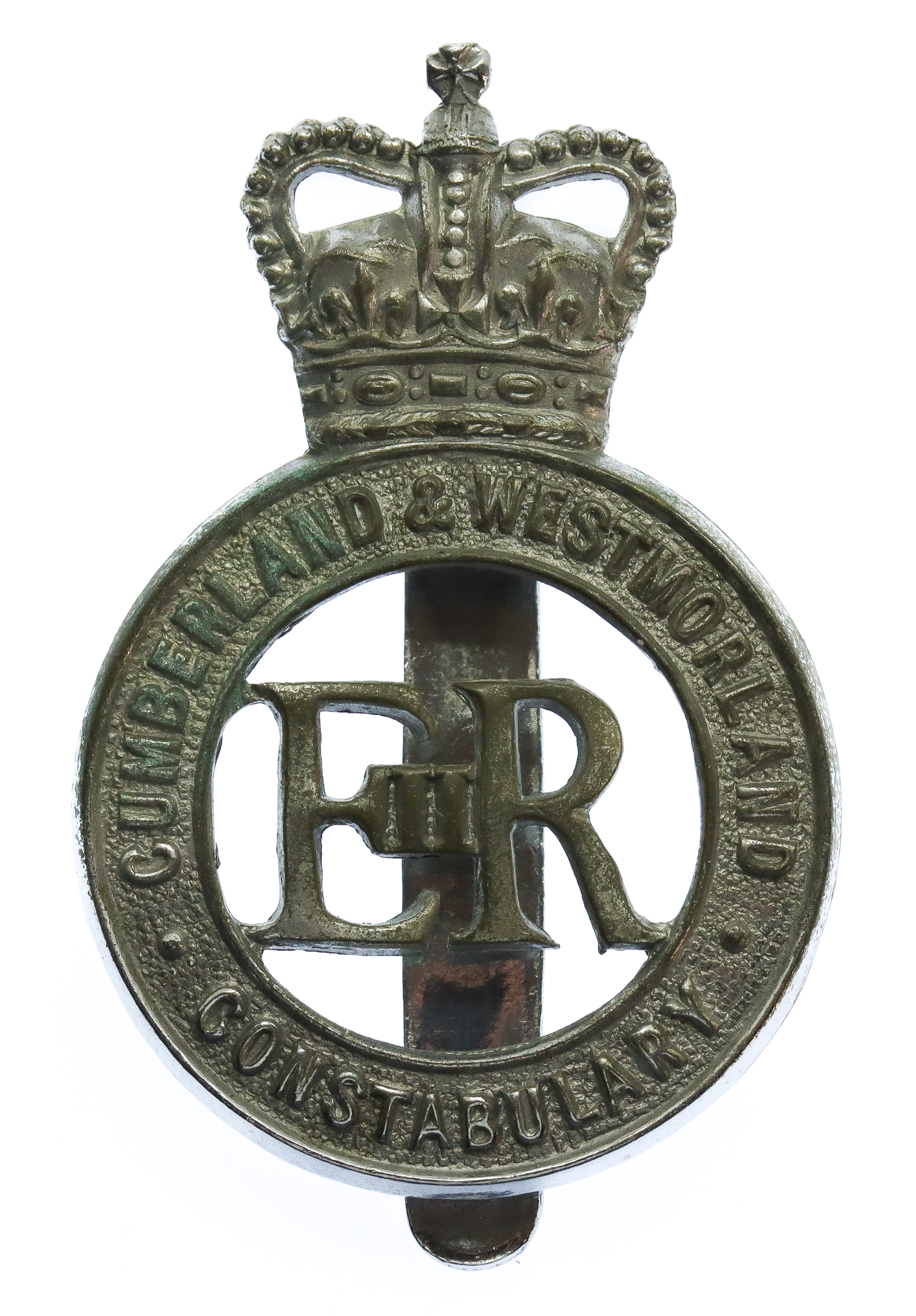 Cumberland & Westmoreland Constabulary Cap Badge - Queen's Crown