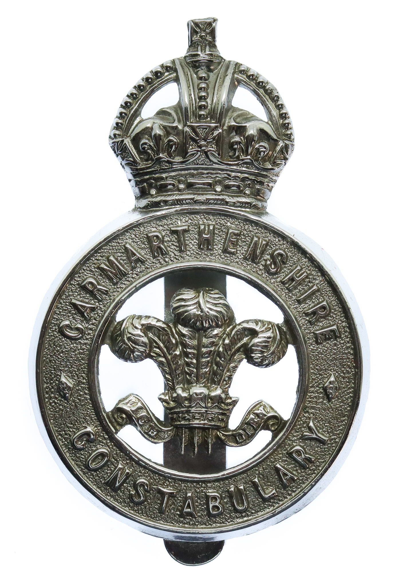 Carmarthenshire Constabulary Cap Badge - King's Crown