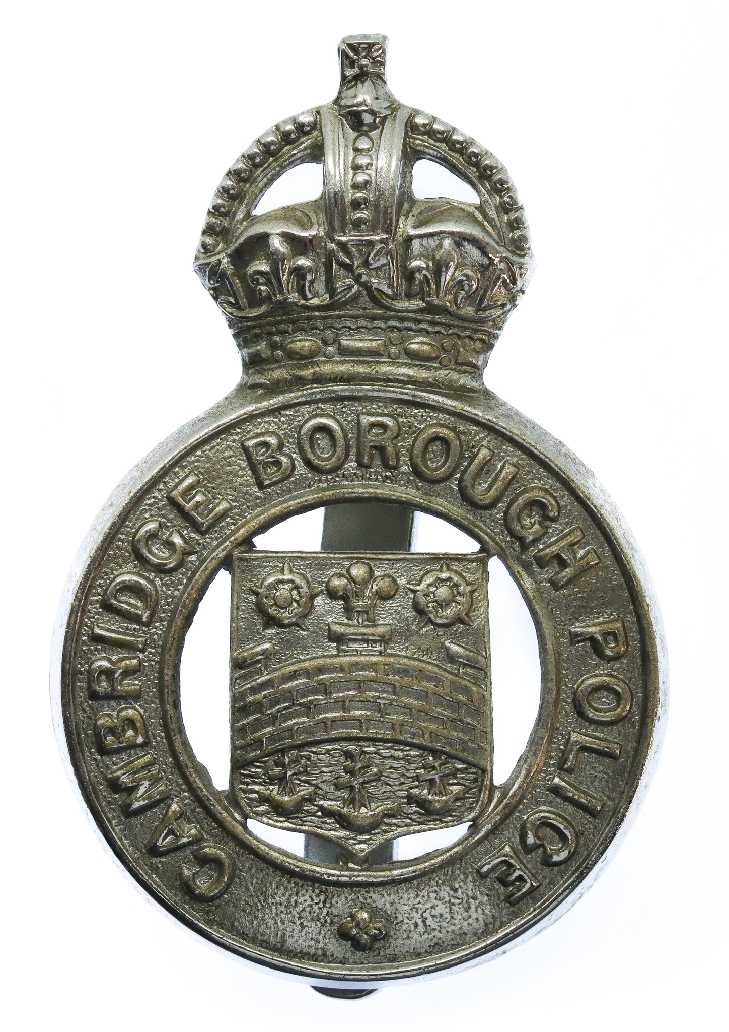 Cambridge Borough Police Cap Badge - King's Crown