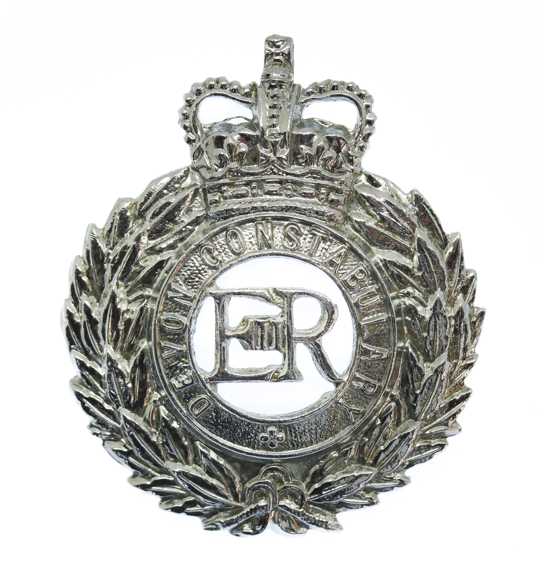 Devon Constabulary Wreath Cap Badge - Queen's Crown