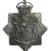Derby Borough Police Star Helmet Plate - King's Crown