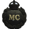 Monmouthshire Constabulary Black Wreath Helmet Plate - King's Crown