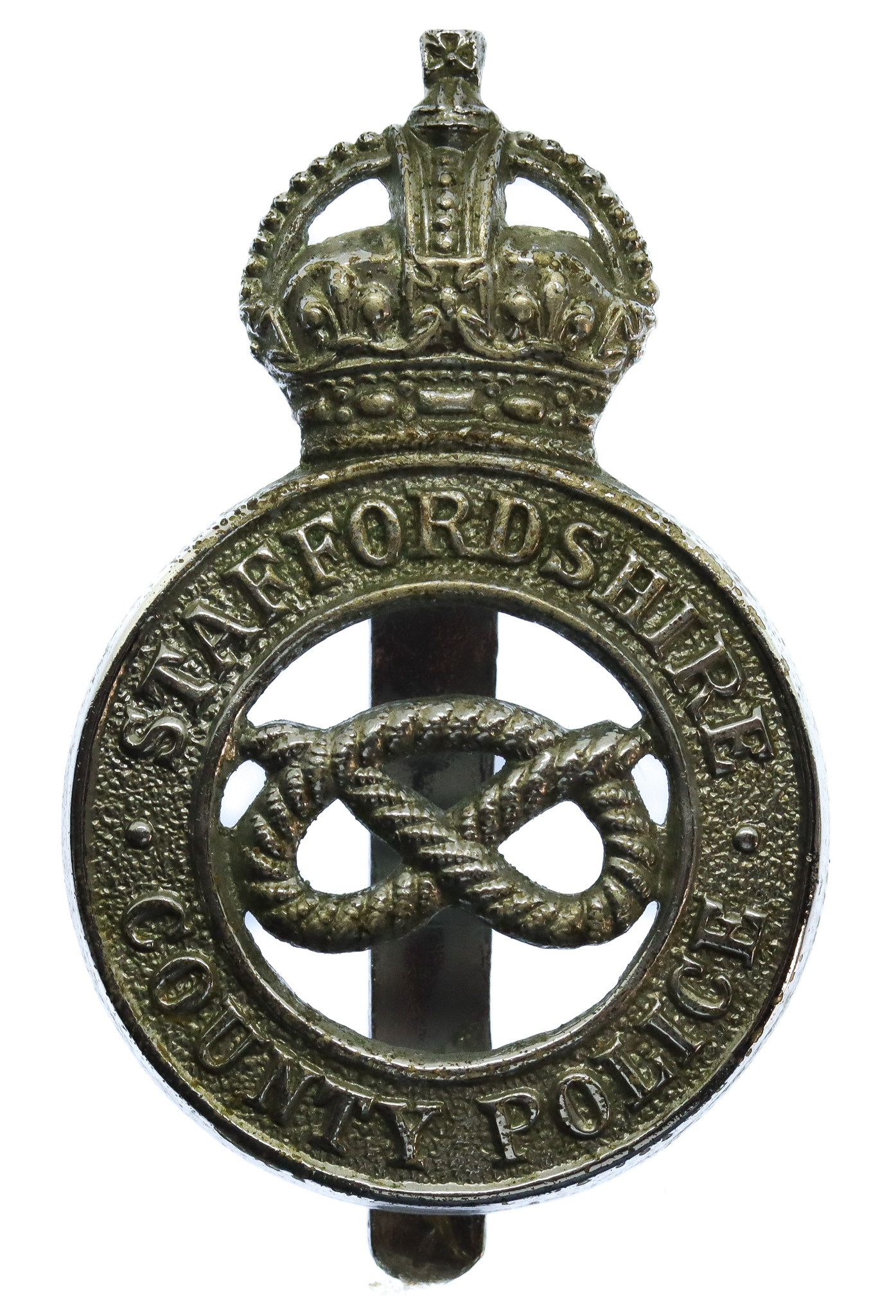 Staffordshire County Police Cap Badge - King's Crown