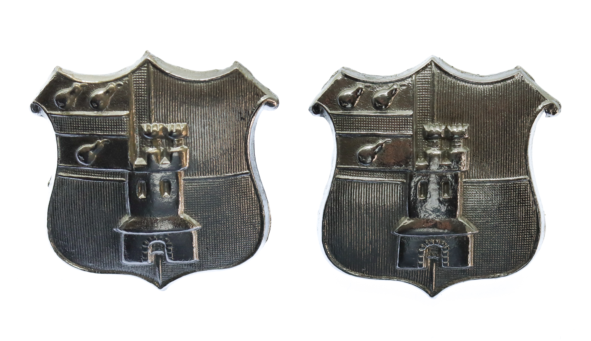 Pair of Worcester City Police Collar Badges