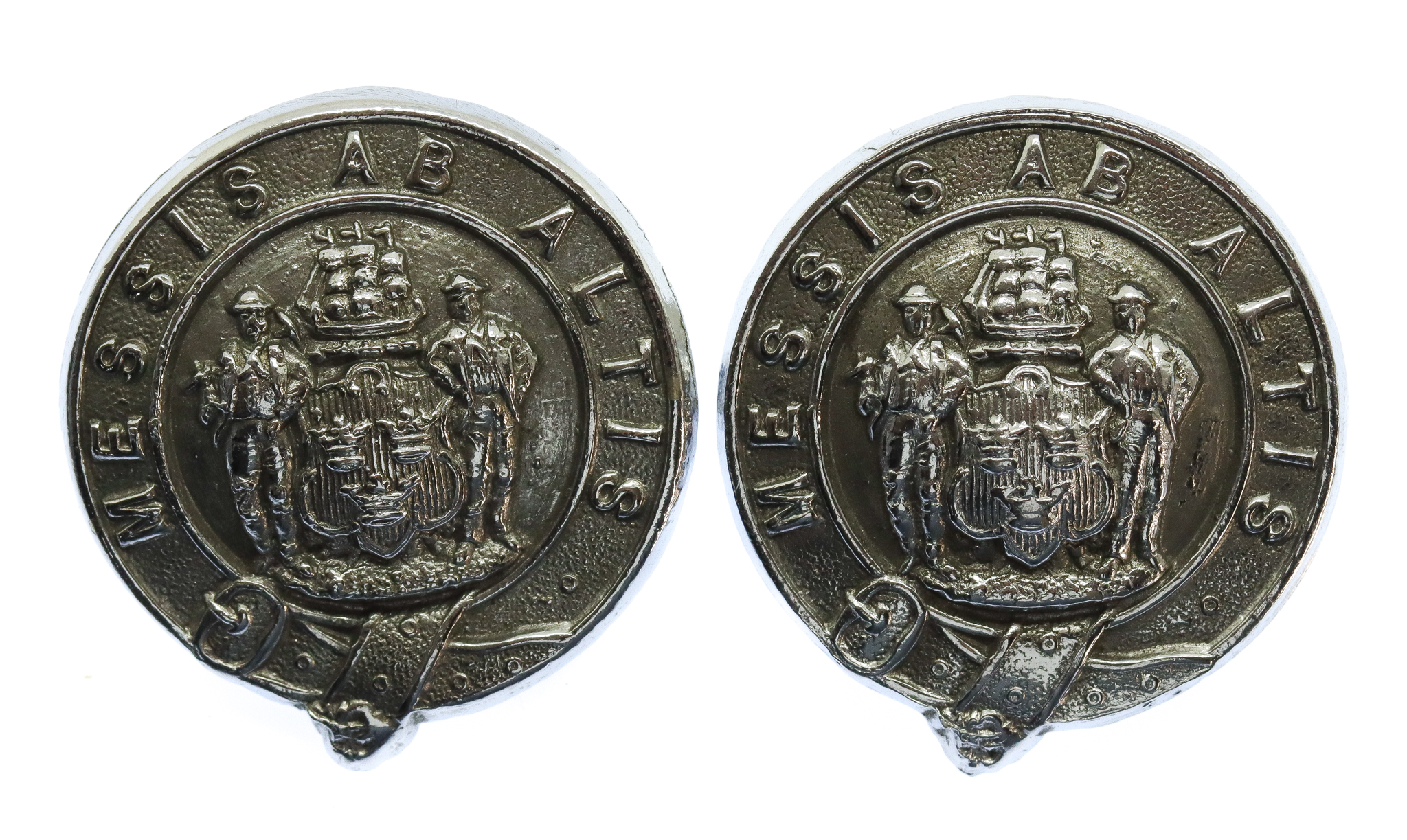 Pair of Tynemouth Borough Police Collar Badges