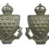 Pair of Cornwall Constabulary Collar Badges - King's Crown