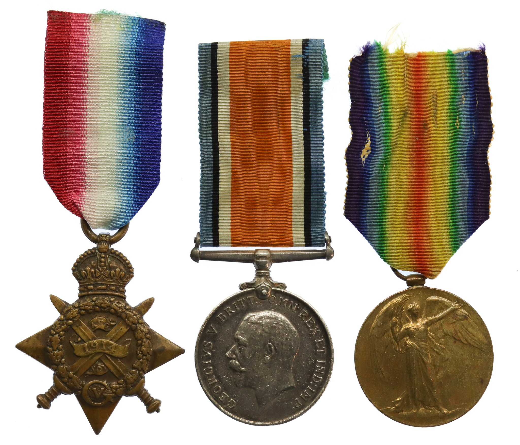 WW1 1914 Mons Star Medal Trio - Gnr. H. Elcombe, Royal Field Artillery