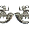 Pair of Herefordshire Light Infantry Anodised (Staybrite) Collar Badges