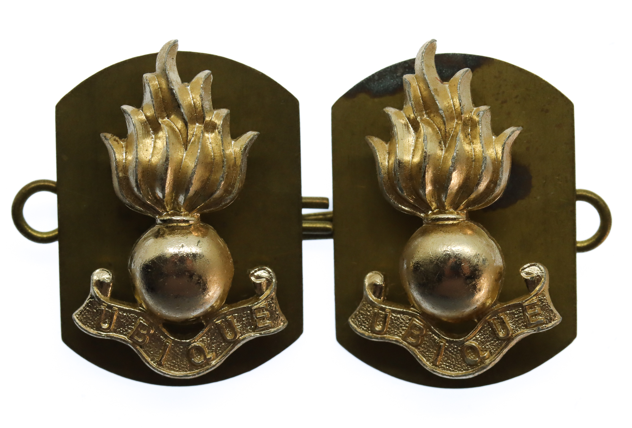 Pair of Royal Engineers Anodised (Staybrite) Collar Badges