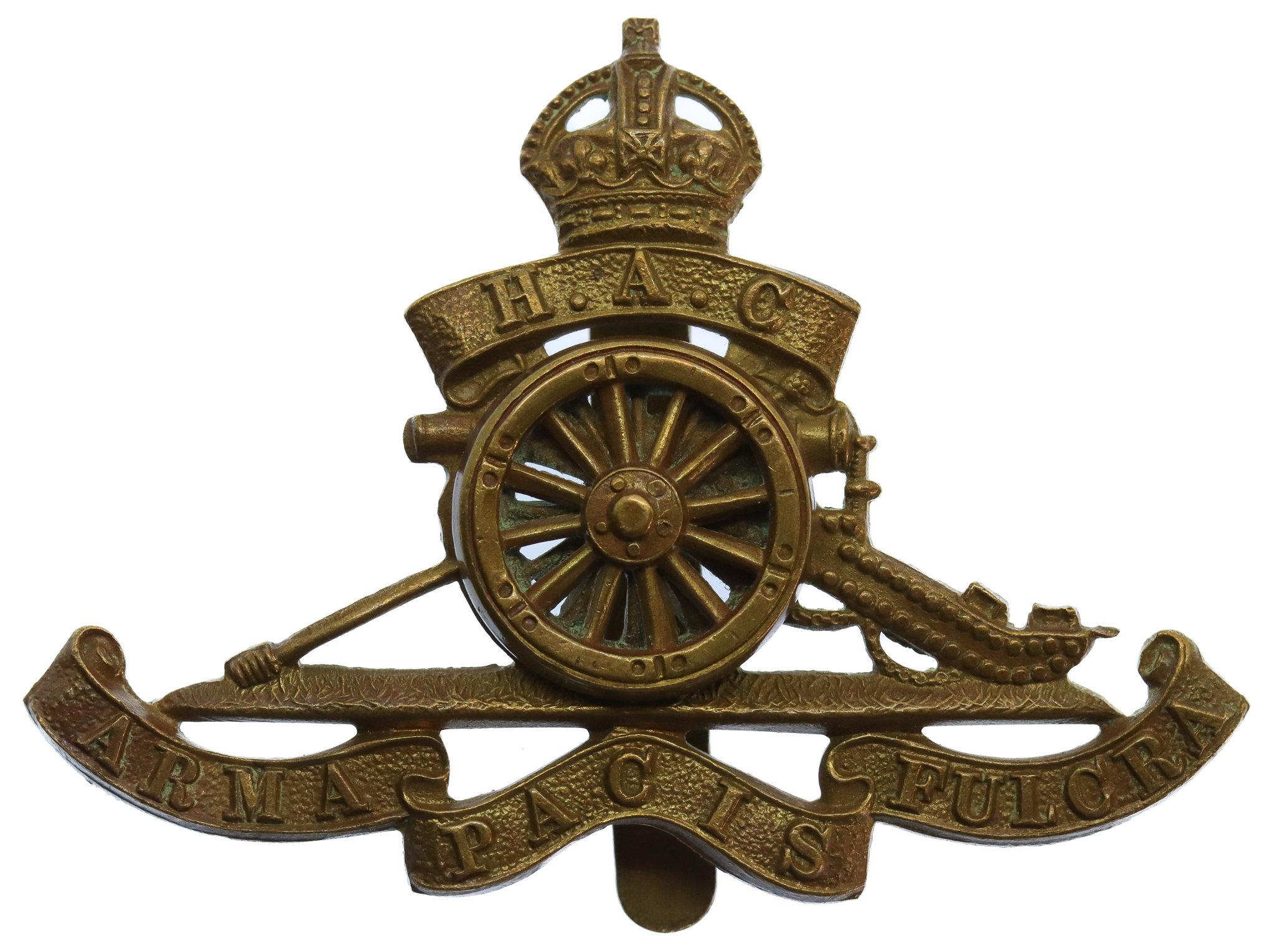 Honourable Artillery Company (H.A.C.) Artillery Cap Badge - King's Crown