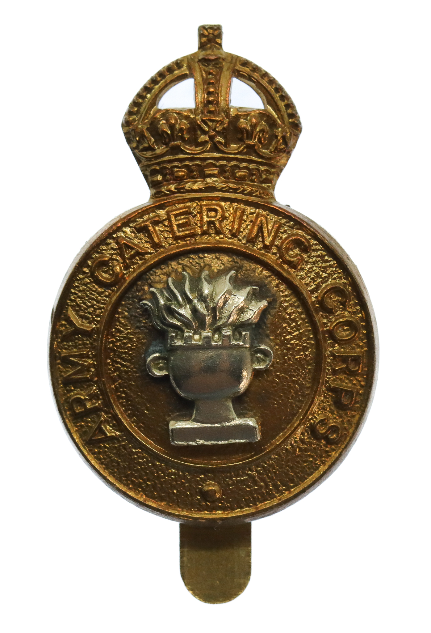Army Catering Corps Bi-Metal Cap Badge - King's Crown