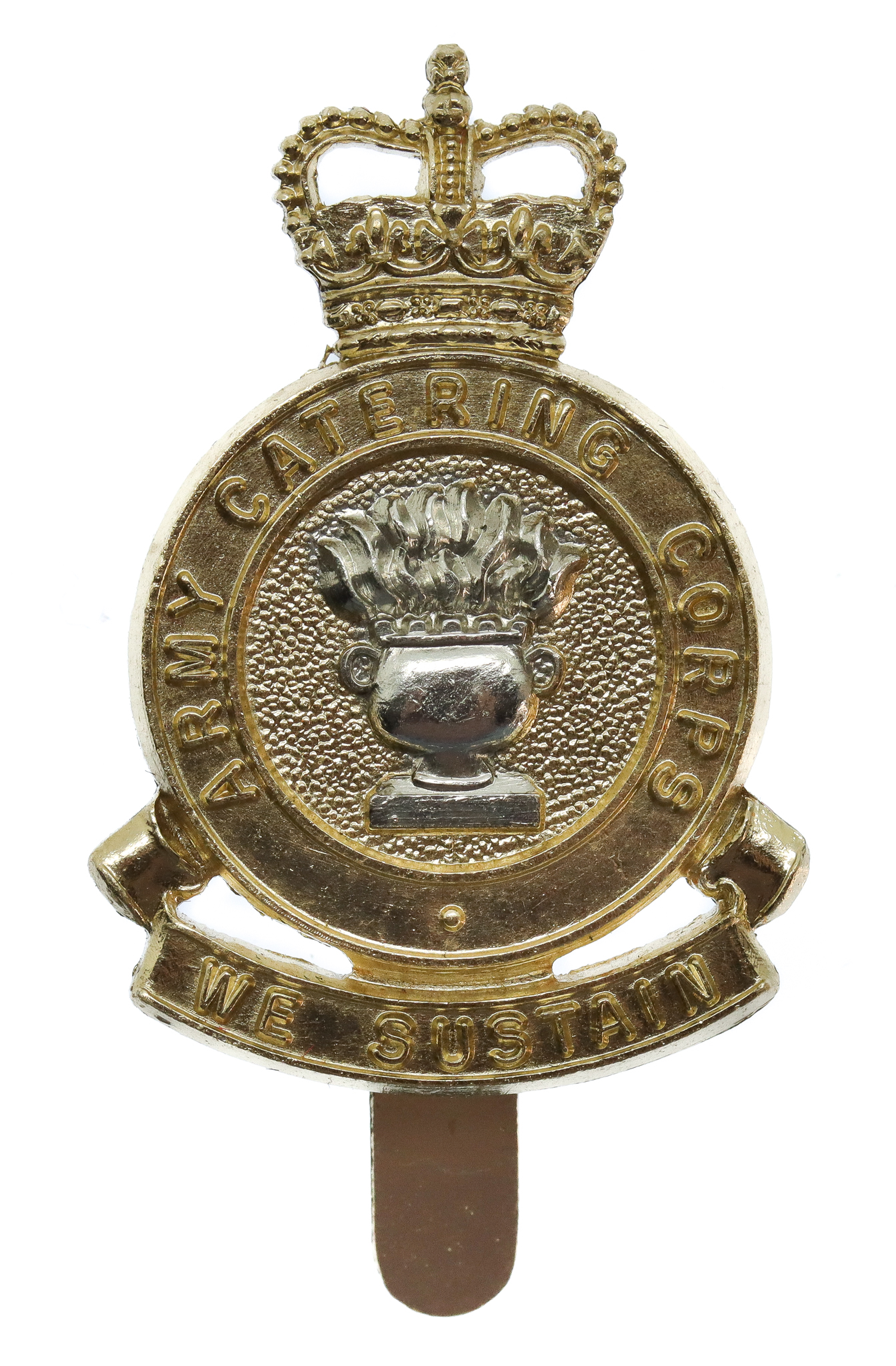 Army Catering Corps Anodised (Staybrite) Cap Badge (c.1973-1993)