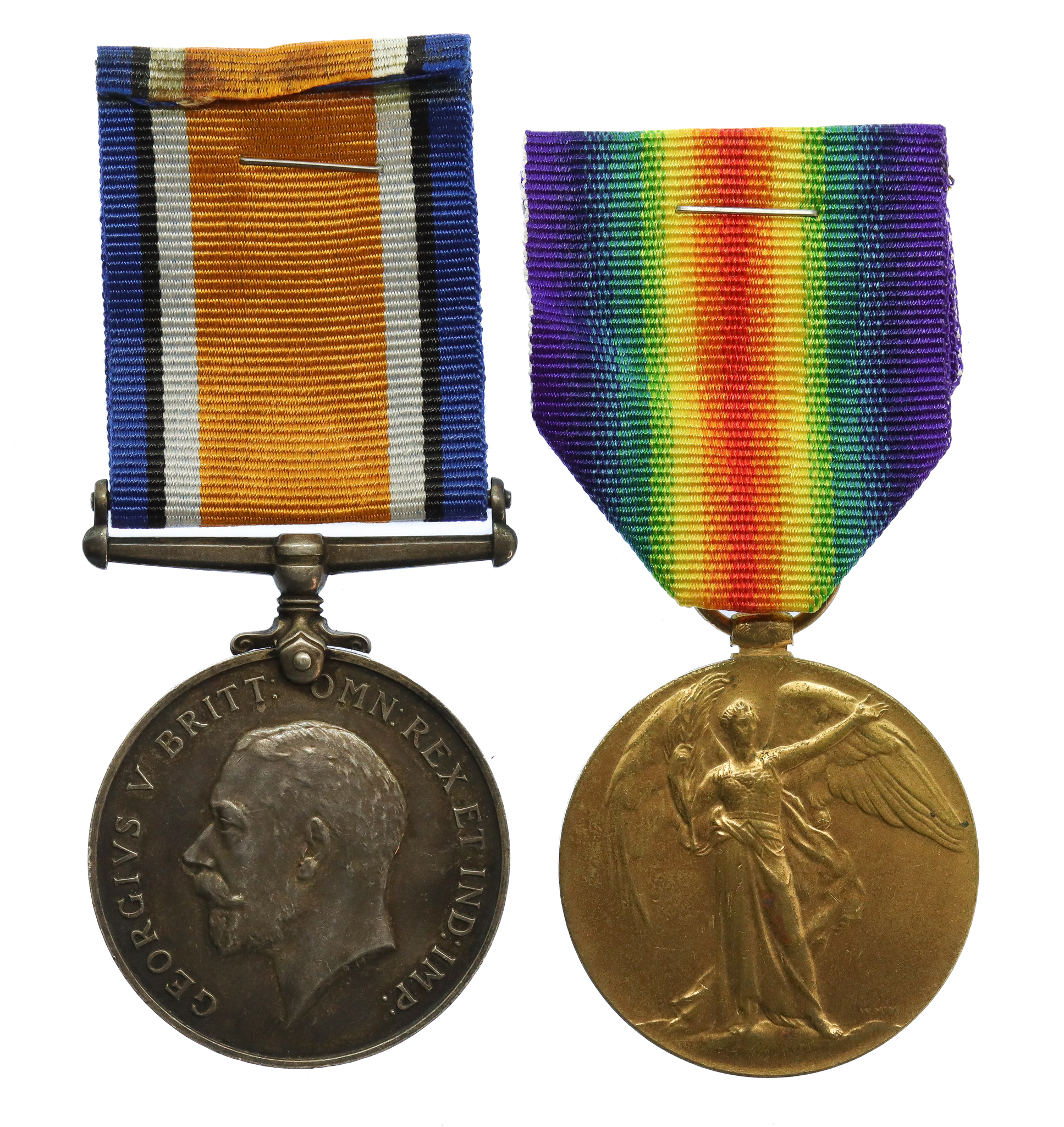 WW1 British War & Victory Medal Pair - Pte. W. Anderson, Manchester Regiment