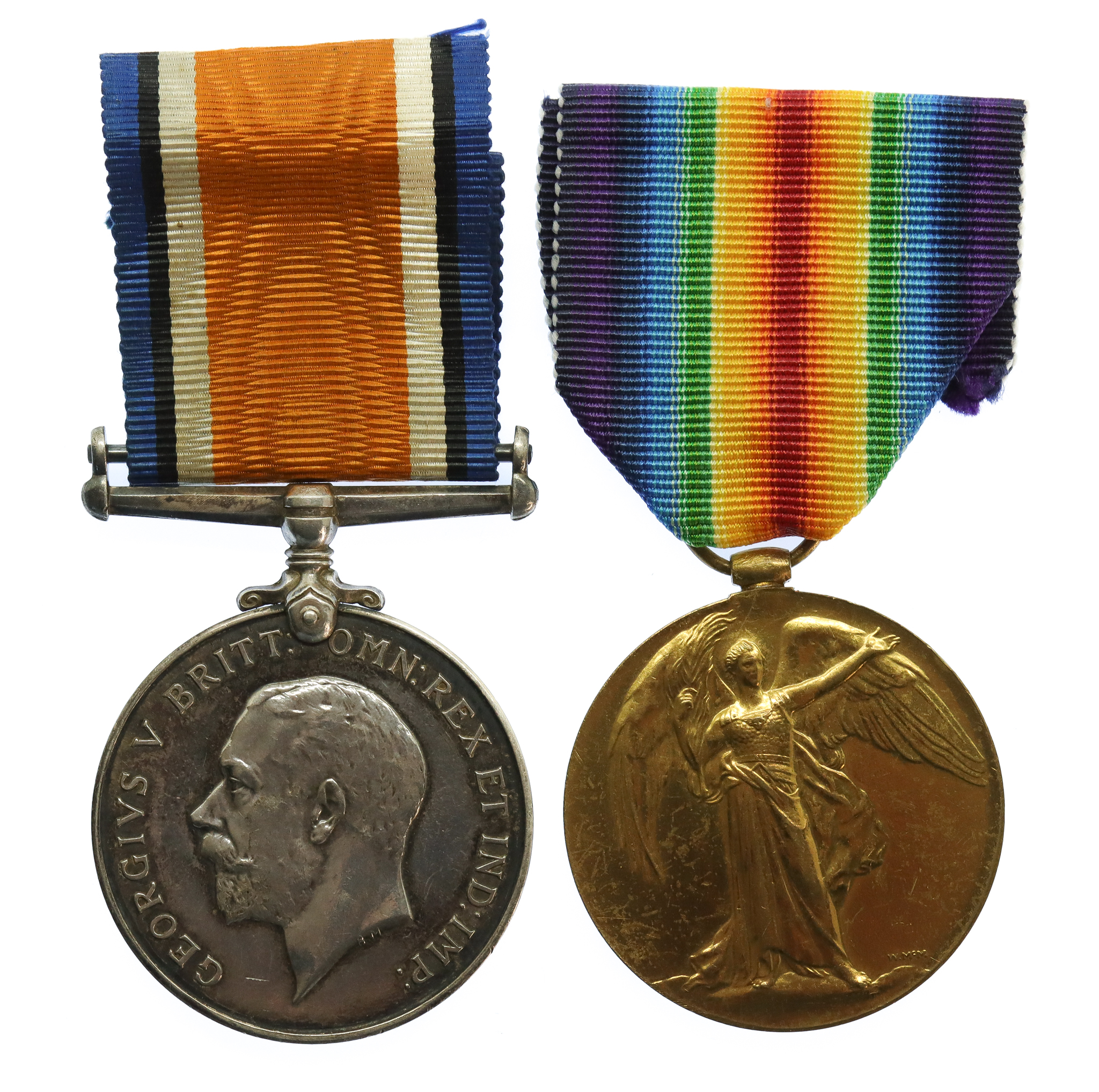 WW1 British War & Victory Medal Pair - Gnr. W. Ainscough, Royal Field Artillery