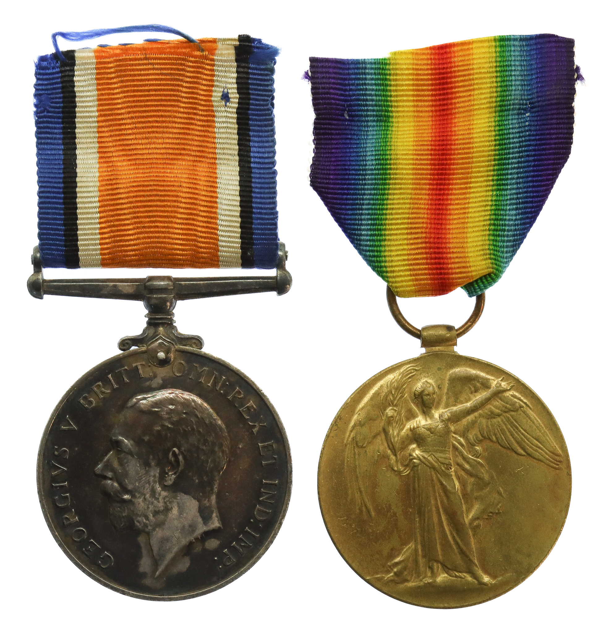 WW1 British War & Victory Medal Pair - Pte. H.G. Richardson, 10th Bn. Royal West Kent Regiment - Died of Wounds, 27/7/17
