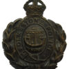 Folkestone Borough Police Black Wreath Helmet Plate - King's Crown