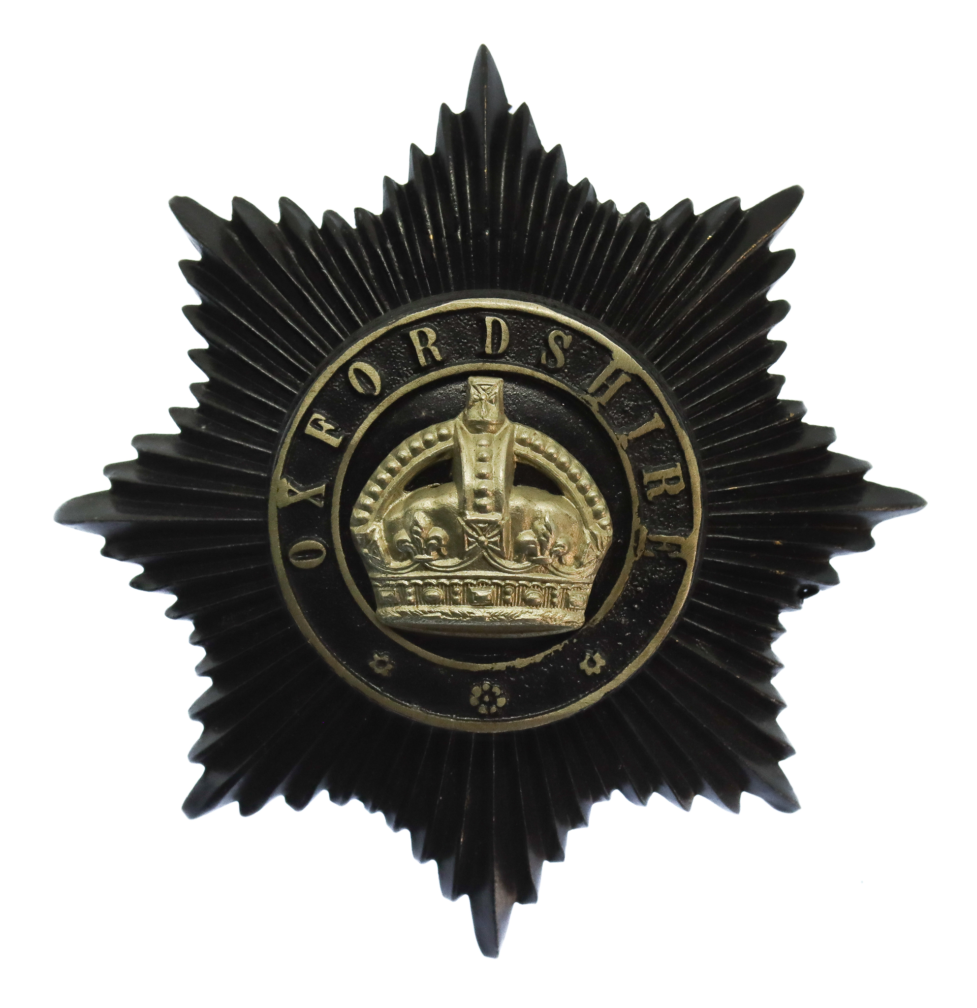 Oxfordshire Constabulary Sergeants Helmet Plate - King's Crown