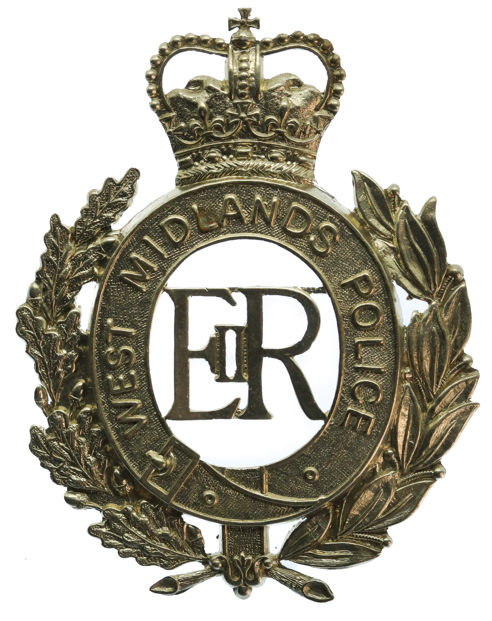 West Midlands Police Mounted Ceremonial Helmet Plate - Queen's Crown
